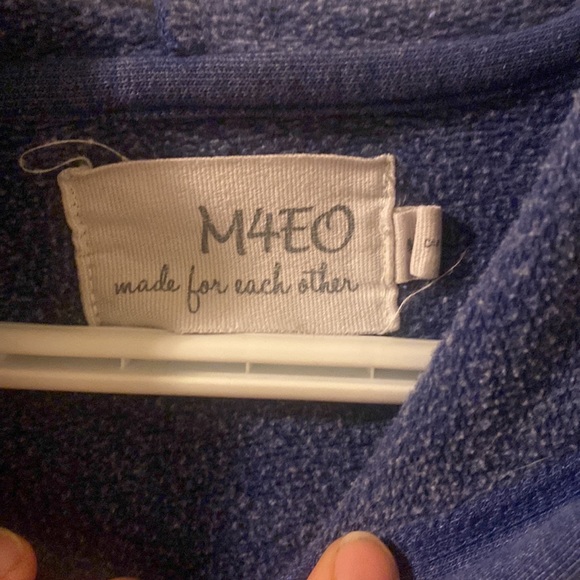 Blue Women's Hoodie with Pouch - Picture 3 of 5